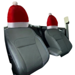Cappelli di Babbo Natale per poggiatesta rossi per decorazioni natalizie festose e un abitacolo accogliente