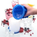Stampo secchiello per ghiaccio con coperchio per preparare e conservare i cubetti in un unico prodotto - immagine 2