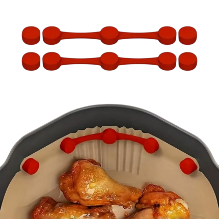 Clip in Silicone per Friggitrice ad Aria – Fermacarta Riutilizzabili e Resistenti al Calore per il Cestello