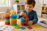 Gioco Magnetico da 50 Pezzi per il Gioco Creativo, Forme e Costruzioni per Bambini - immagine 2