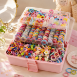 Set di accessori per capelli con 716 fermagli ed elastici - immagine 2