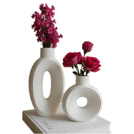 Set di 2 stampi in silicone per vasi moderni