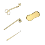 Set per la cura delle candele in 4 pezzi in acciaio inox