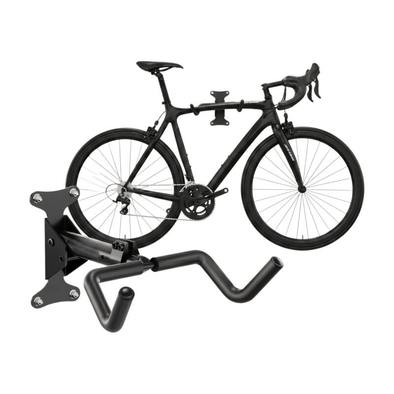 Supporto da parete per bici in metallo per riporre in orizzontale e installazione a parete salvaspazio