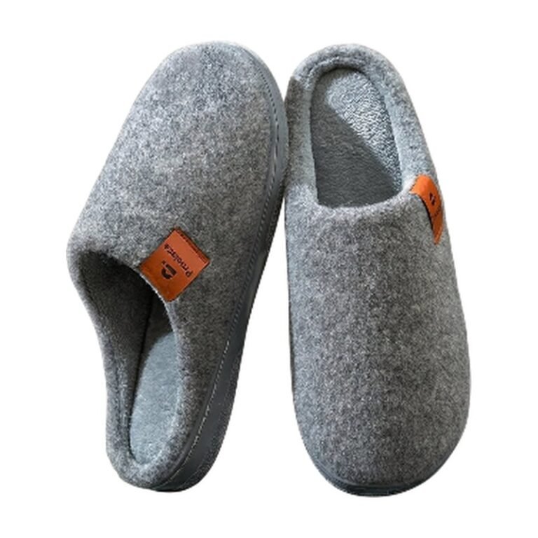 Pantofole da uomo in grigio argento, nero, blu reale e bianco latte con suola in memory foam e fodera morbida