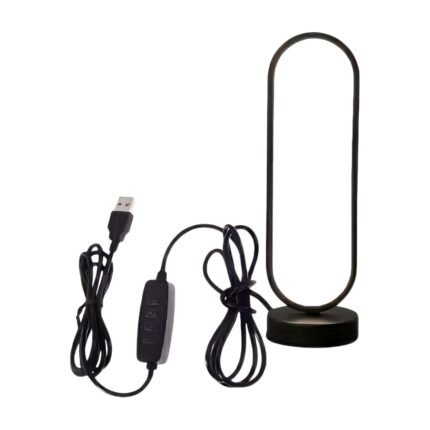 Lampada da comodino LED con comando touch e alimentazione USB dal design moderno per comodino e tavolo