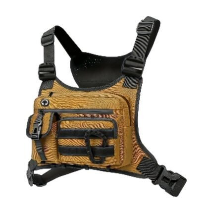 Borsa Tattica da Petto Nera, Verde Militare e Marrone Scuro con Cinghie Regolabili e Più Tasche