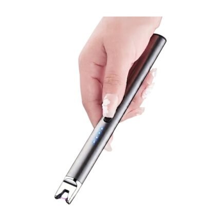 Accendino Ricaricabile USB Nero, Rosso, Blu, Oro e Argento con Indicatore LED e Design Antivento
