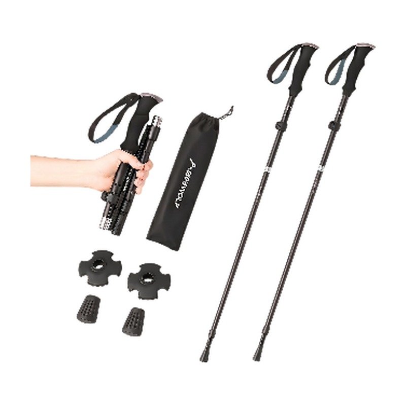 Bastoncini da Trekking in Alluminio Nero, Rosso e Blu – Leggeri e Regolabili con Impugnature Ergonomiche Bastoncini da Trekking in Alluminio Nero, Rosso e Blu – Leggeri e Regolabili con Impugnature Ergonomiche