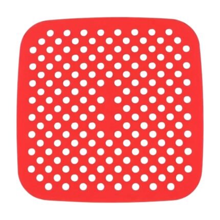 Tappetino in Silicone per Friggitrice ad Aria Quadrata con Fori per una Distribuzione Uniforme dell'Aria e Superficie Antiaderente