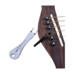 Estrattore per pioli del ponte per chitarra in metallo argentato per rimuovere i pioli durante il cambio corde sulla chitarra acustica