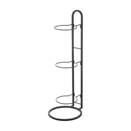 Porta palloni per 3 palloni con sistemazione verticale e design salvaspazio per parete e pavimento