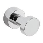 Gancio da parete in acciaio, nero & beige – Gancio moderno a parete dal design rotondo ed elegante - immagine 3