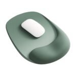 Tappetino mouse ergonomico con poggiapolsi in rosa, verde, grigio, giallo e nero con supporto morbido - immagine 5
