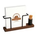Portatovaglioli in design scandinavo con portastuzzicadenti e aspetto elegante per la tavola