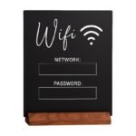 Cartello password WiFi per condividere chiaramente nome della rete e password con gli ospiti a casa e nella casa vacanze - immagine 2