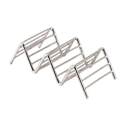 Porta tacos in acciaio inox per tenere i tacos in verticale mentre li farcisci e li servi