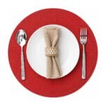 6 tovagliette rotonde in PVC per tavolo da pranzo – 38 cm - immagine 4