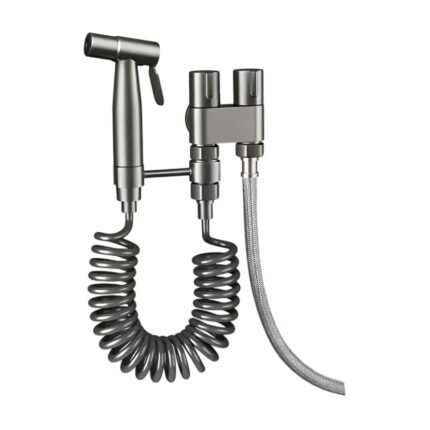 Set doccetta WC 6 pezzi con doppia uscita e tubo a spirale