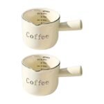 Tazzine dosatrici in ceramica per espresso con scala – 2 pz