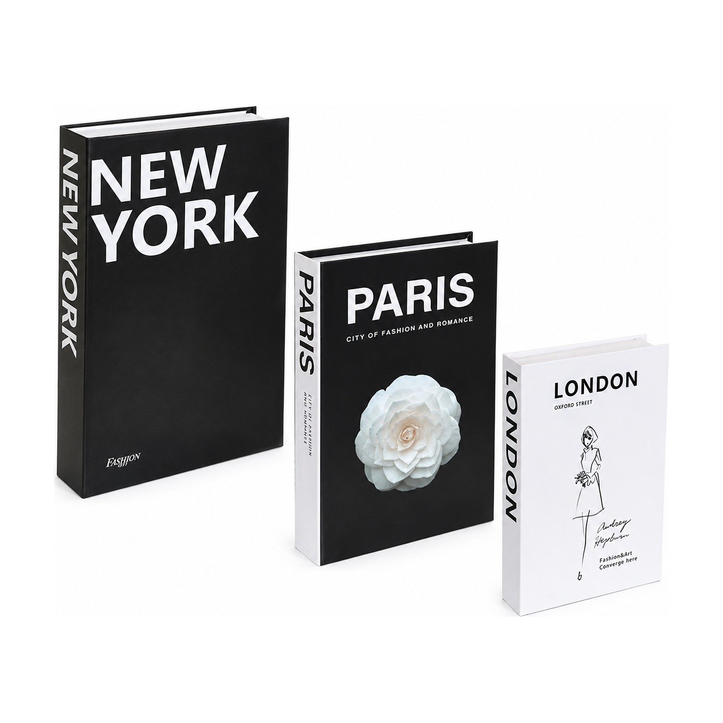 ef-54489-54490-fyld85 Libri decorativi per arredare casa – Set di 3