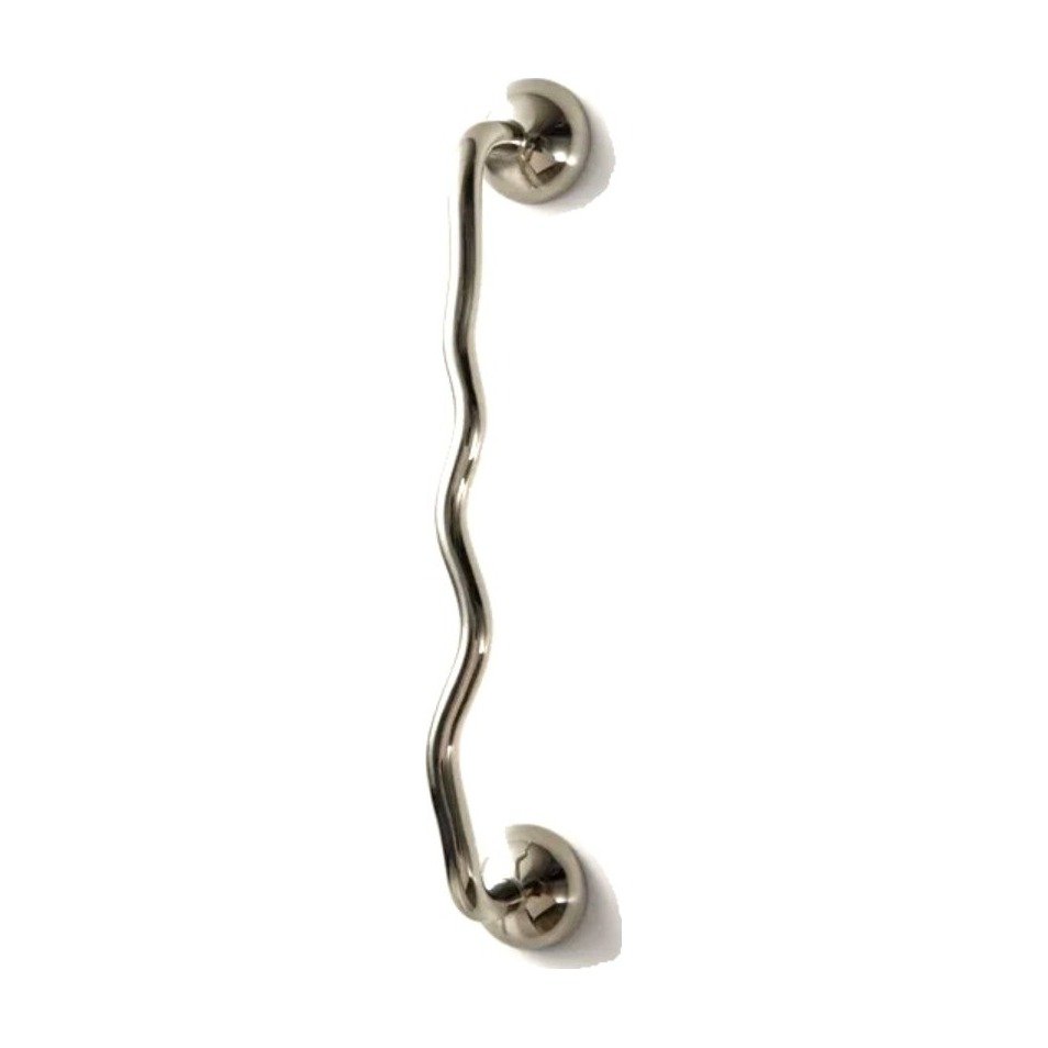 ef-66200-66196-fyld85 Maniglia per mobili ondulata in ottone – Argento, 96, 128 o 192 mm – 128 mm